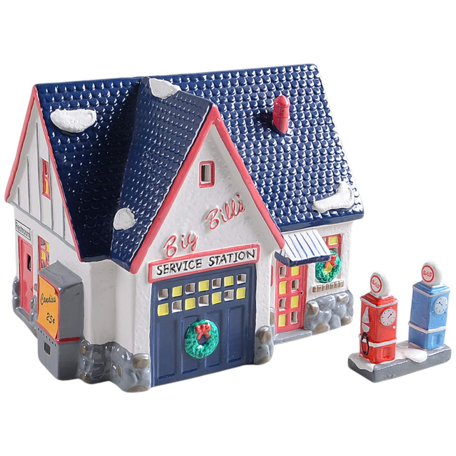 Snow Village Service Station-Set Of 2 - Boxed by Department 56-1