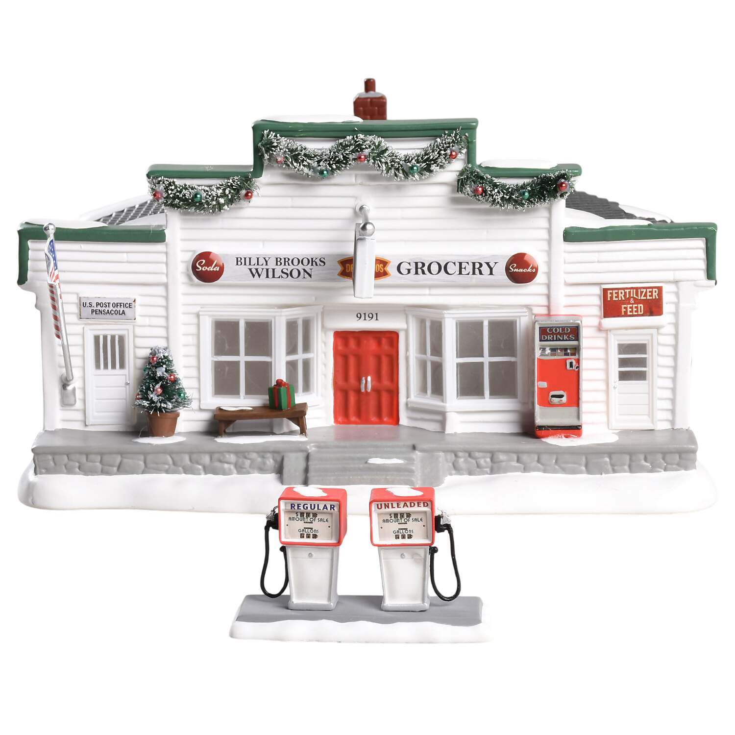 Snow Village Billy Brooks Grocer - With Box Bx1403 by Department 56-1