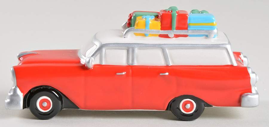 Snow Village Family Wagon - With Box Bx1296 by Department 56-1