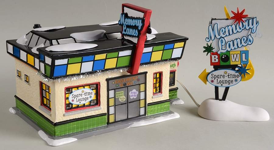 Snow Village Memory Lanes Bowl - No Box Nb1165 by Department 56-1