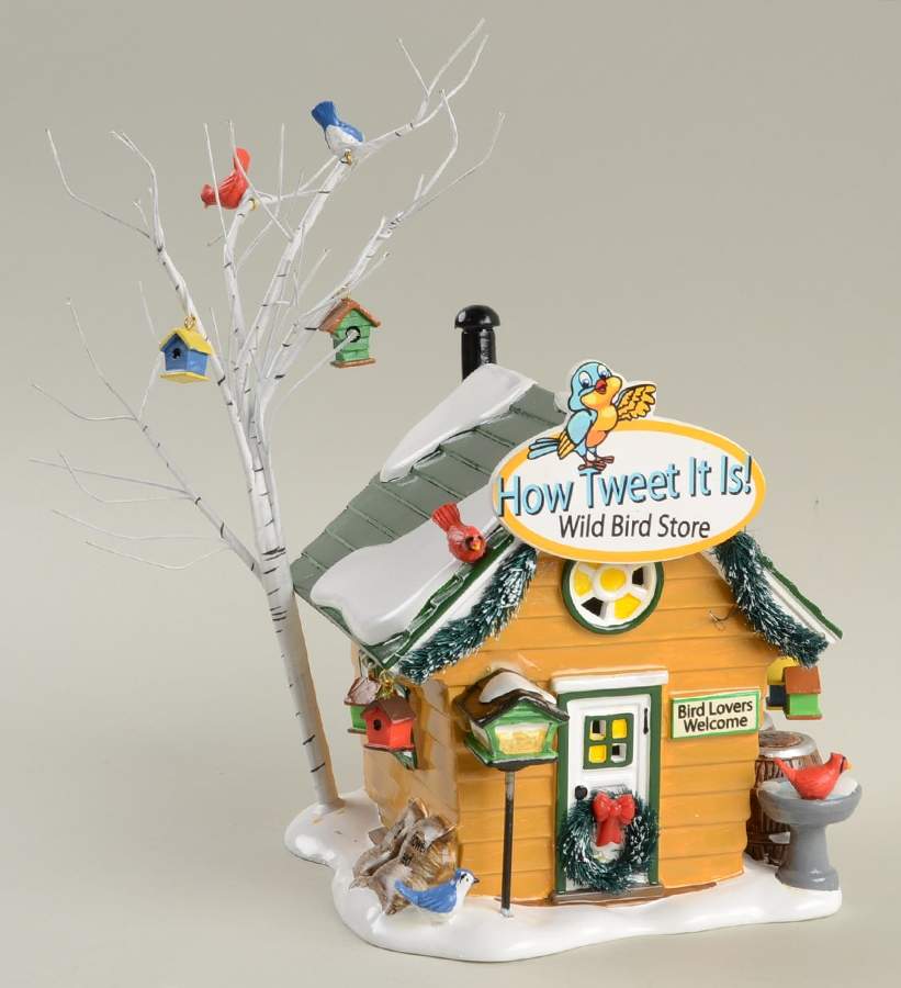 Snow Village How Tweet It Is! Wild Bird Sto - With Box Bx1167 by Department 56-1