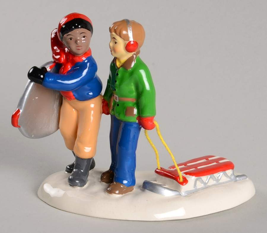 Snow Village Downhill Buddies - With Box Bx1180 by Department 56-1