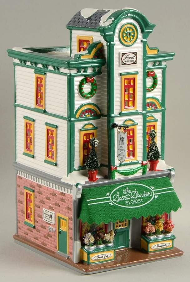Snow Village Secret Garden Florist - No Box by Department 56-1