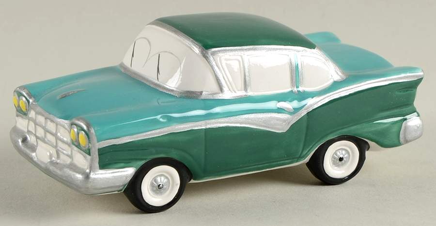 Snow Village Classic Car-Aqua Coupe - No Box by Department 56-1