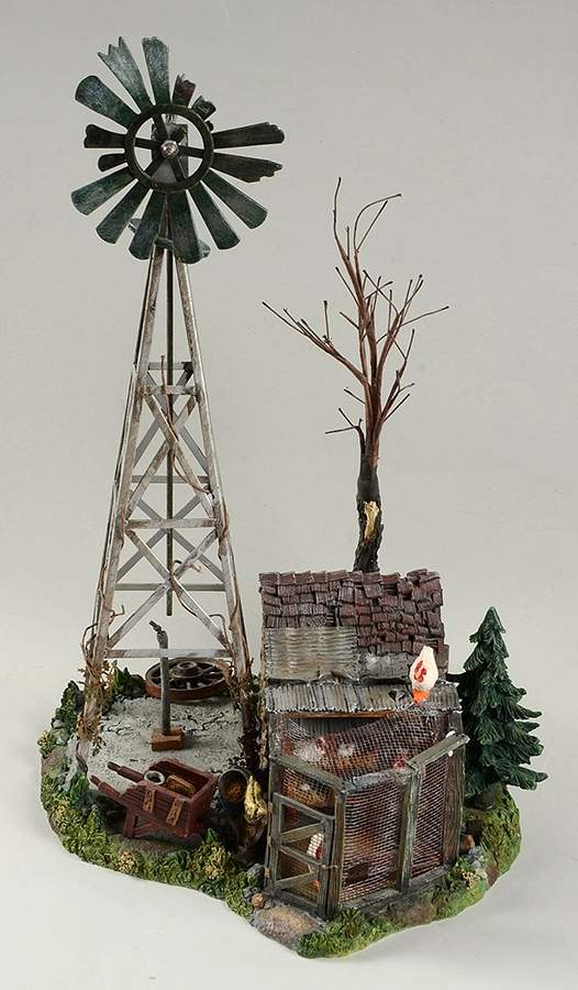 Buck's County-Snow Village Windmill By The Chicken Coop - Boxed by Department 56-1