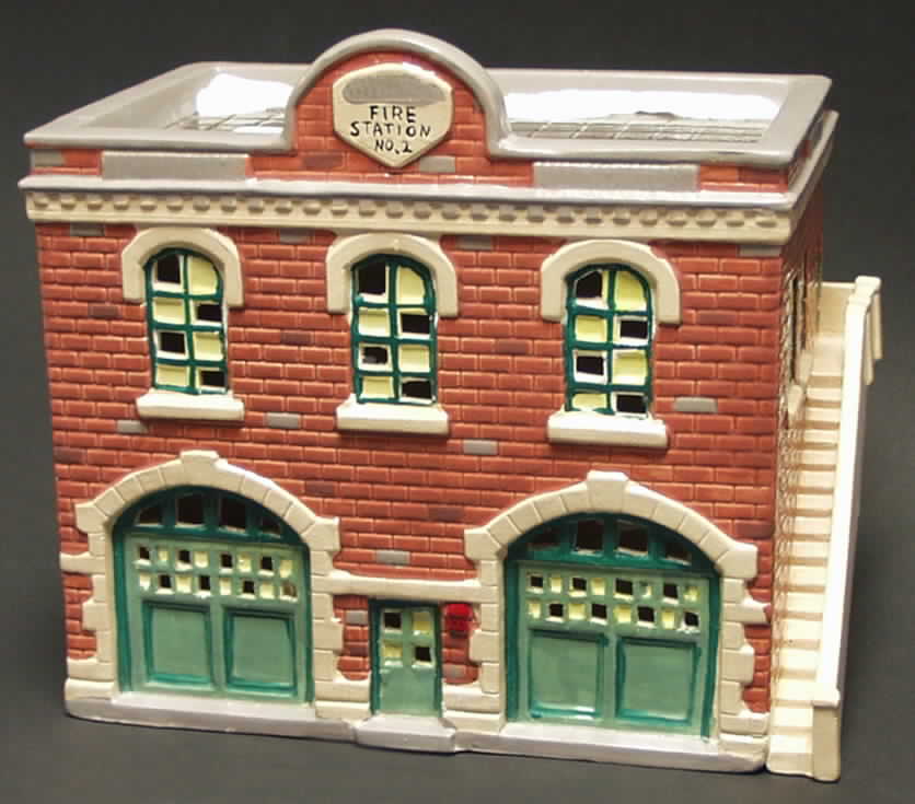 Snow Village Fire Station No. 2 - Boxed by Department 56-1