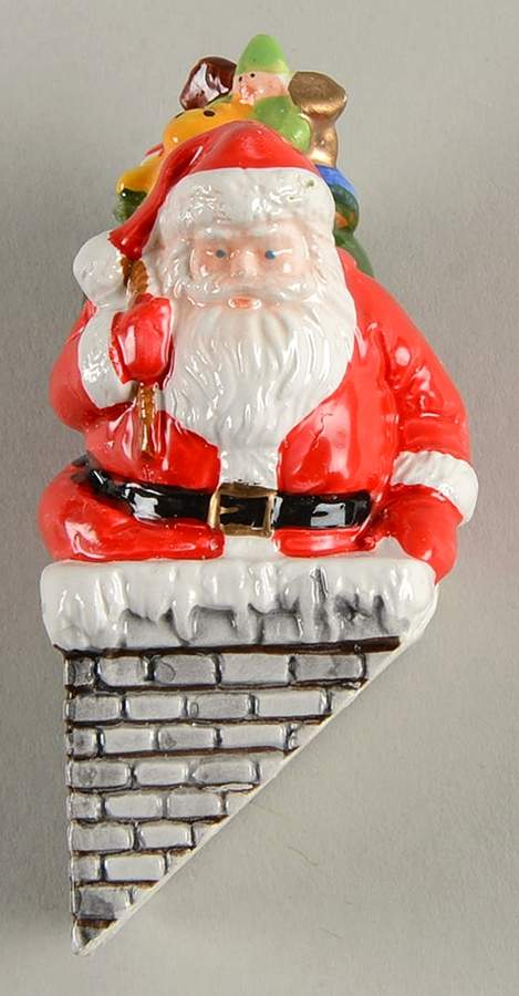 Snow Village Down The Chimney He Goes - Bx527 With Box by Department 56-1