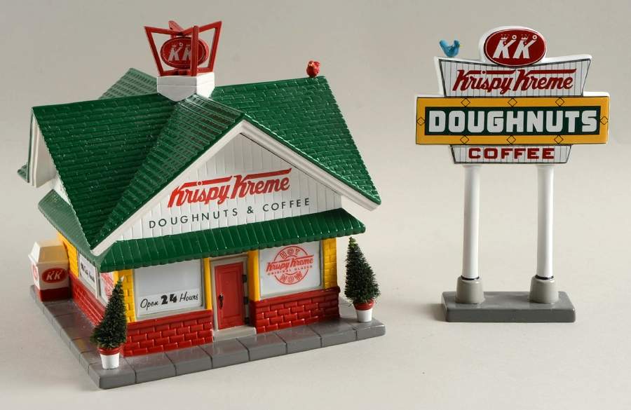 Snow Village Krispy Kreme Doughnut Shop - No Box by Department 56-1