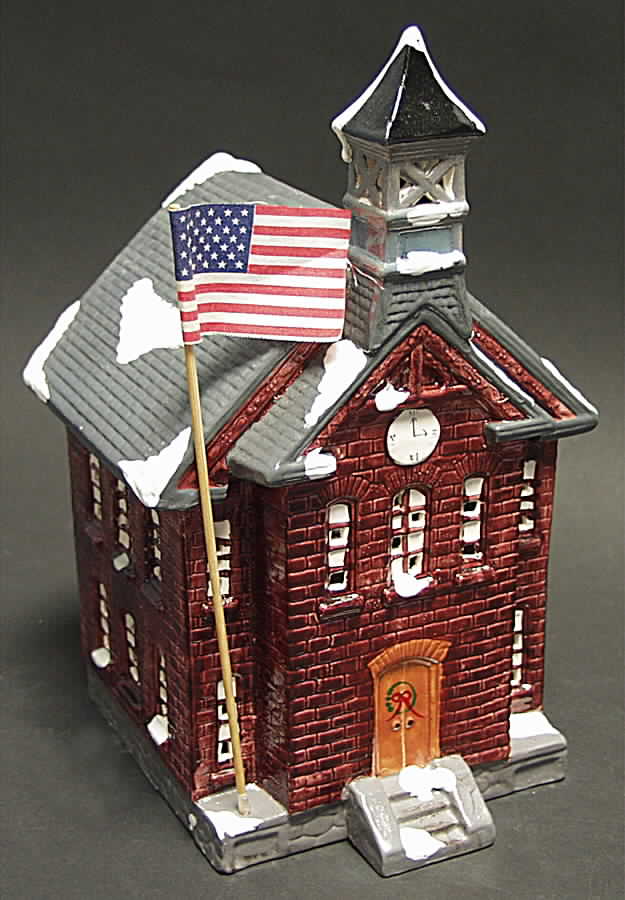 Snow Village New School House - No Box by Department 56-1
