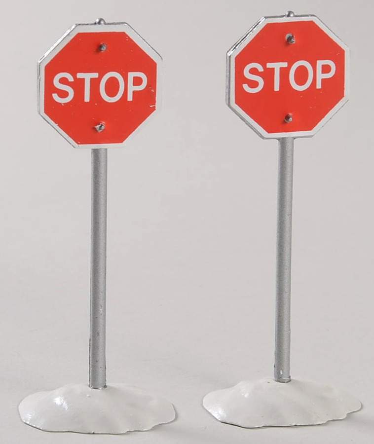 Snow Village Stop Sign-Set Of 2 - No Box by Department 56-1