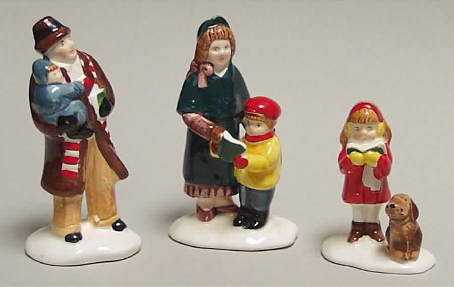 Snow Village Caroling Family-Set Of 3 - Wtih Box Bx385 by Department 56-1