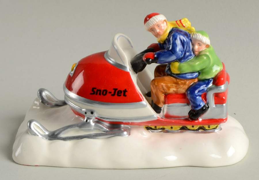 Snow Village Sno-Jet Snowmobile - No Box 258 by Department 56-1