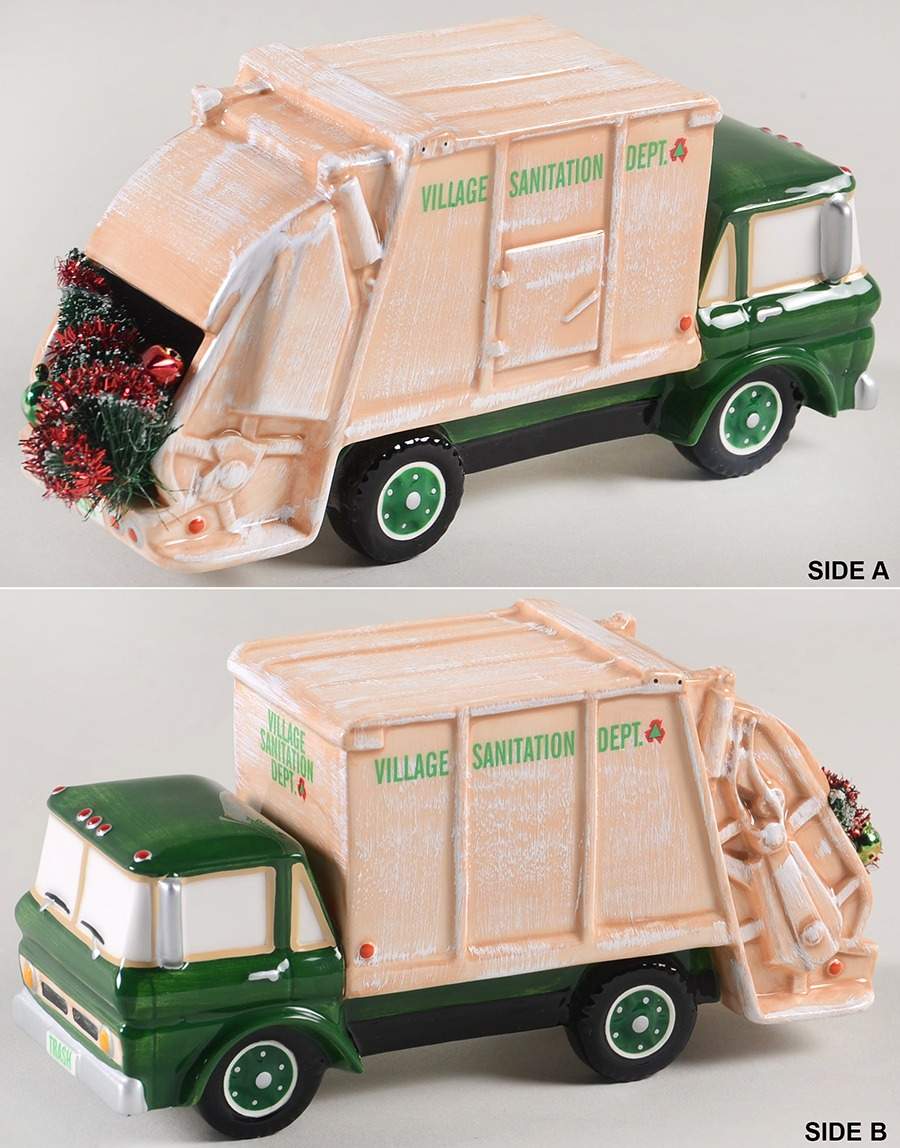 Snow Village Garbage Truck - No Box by Department 56-1