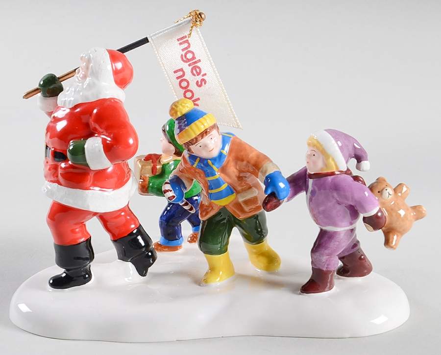 Snow Village Here Comes Santa-Ingle's Nook - With Box Bx1282 by Department 56-1