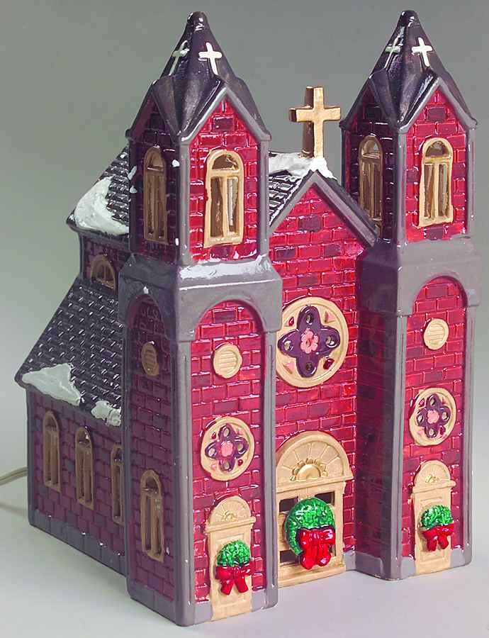 Snow Village Saint James Church - No Box 233 by Department 56-1