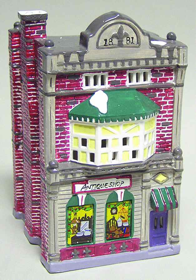 Snow Village Cobblestone Antique Shop - No Box by Department 56-1