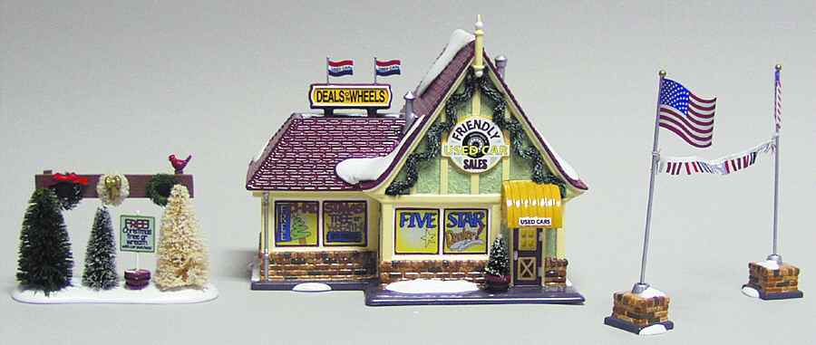 Snow Village Friendly Used Car Sales - Boxed by Department 56-1
