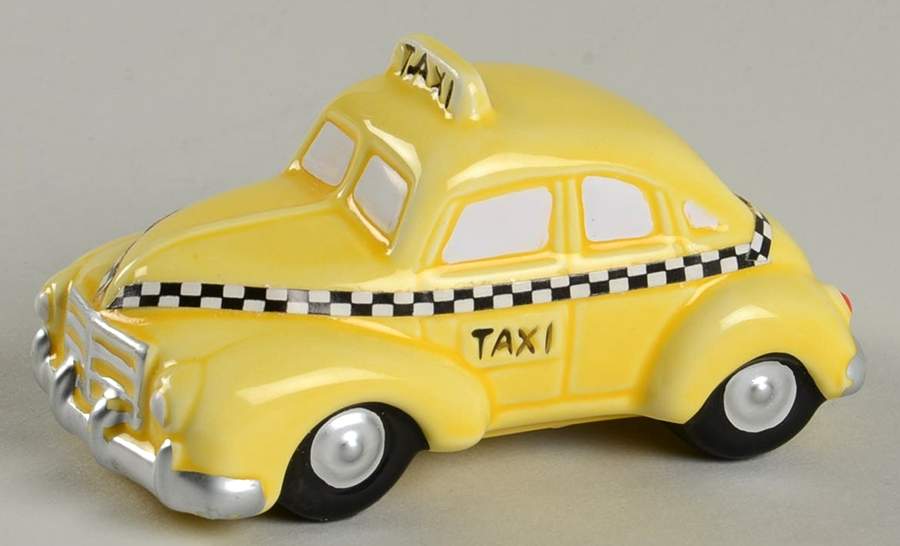 Snow Village Taxi Cab-Yellow - Boxed by Department 56-1