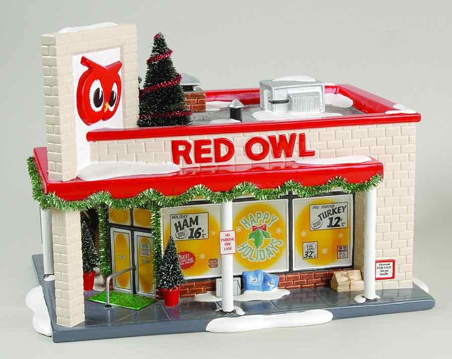 Snow Village Red Owl Grocery Store - With Box by Department 56-1