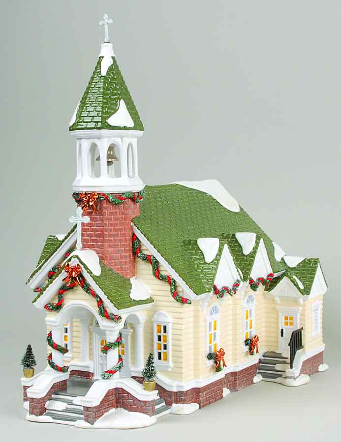 Snow Village Stone Steeple Church - Nb644, No Box by Department 56-1
