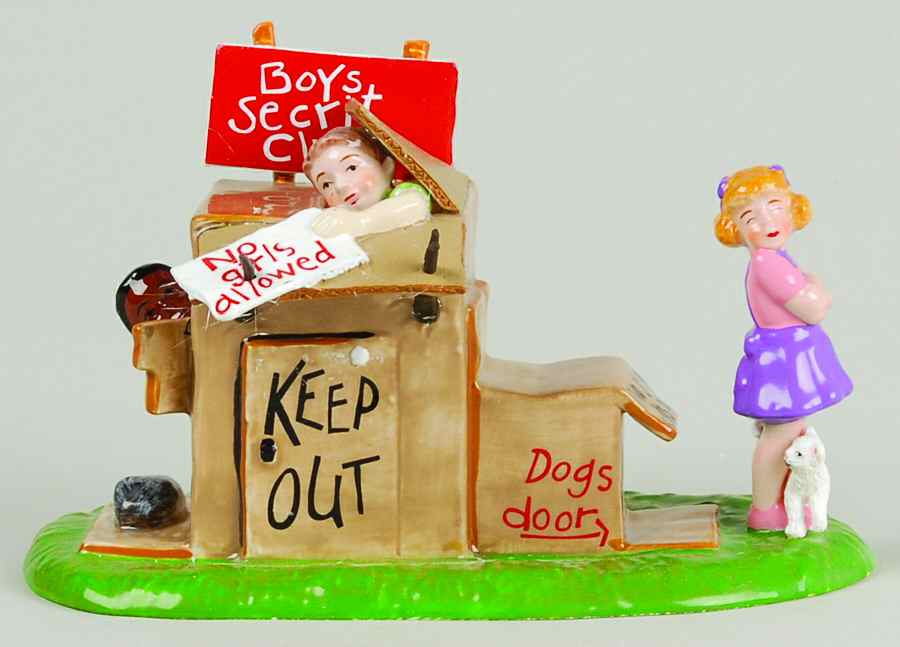 Snow Village No Girls Allowed - With Box Bx648 by Department 56-1