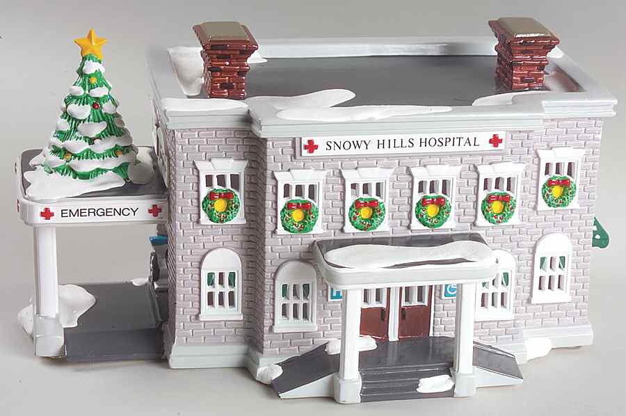 Snow Village Snowy Hills Hospital - No Box by Department 56-1