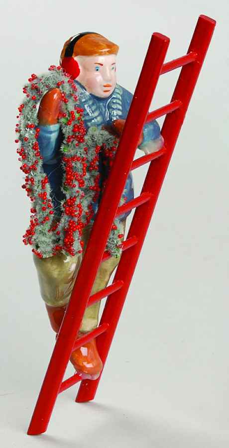 Snow Village Man On Ladder Hanging Garland - No Box by Department 56-1