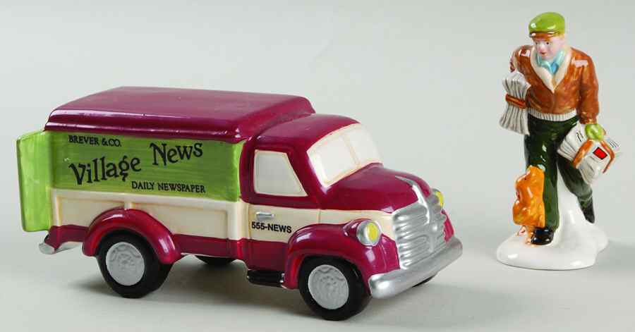 Snow Village Village News Delivery-Set Of 2 - No Box by Department 56-1