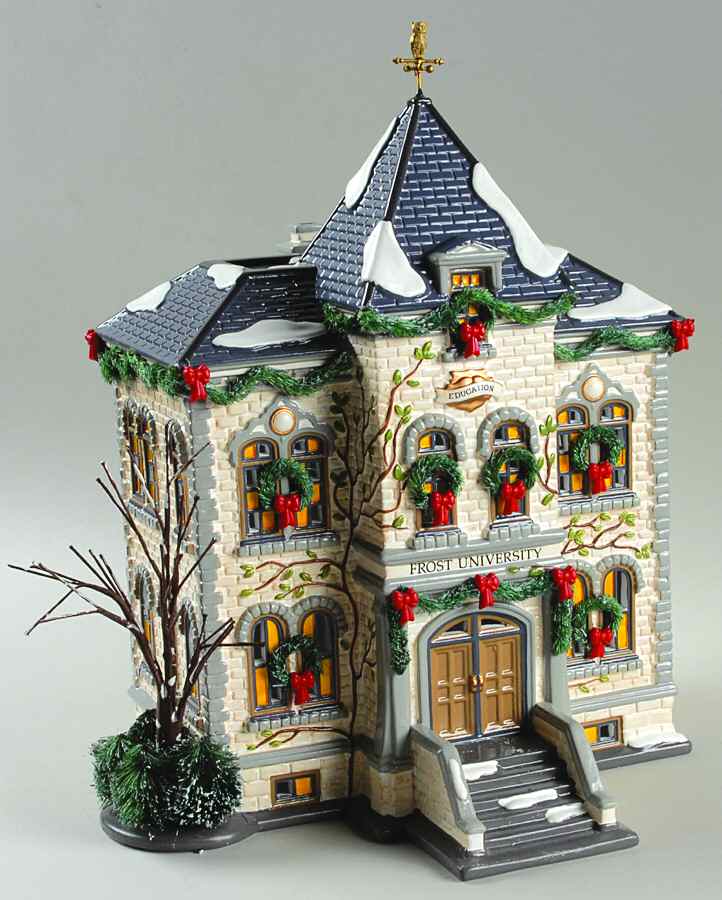 Snow Village Frost University - Nb801, No Box by Department 56-1