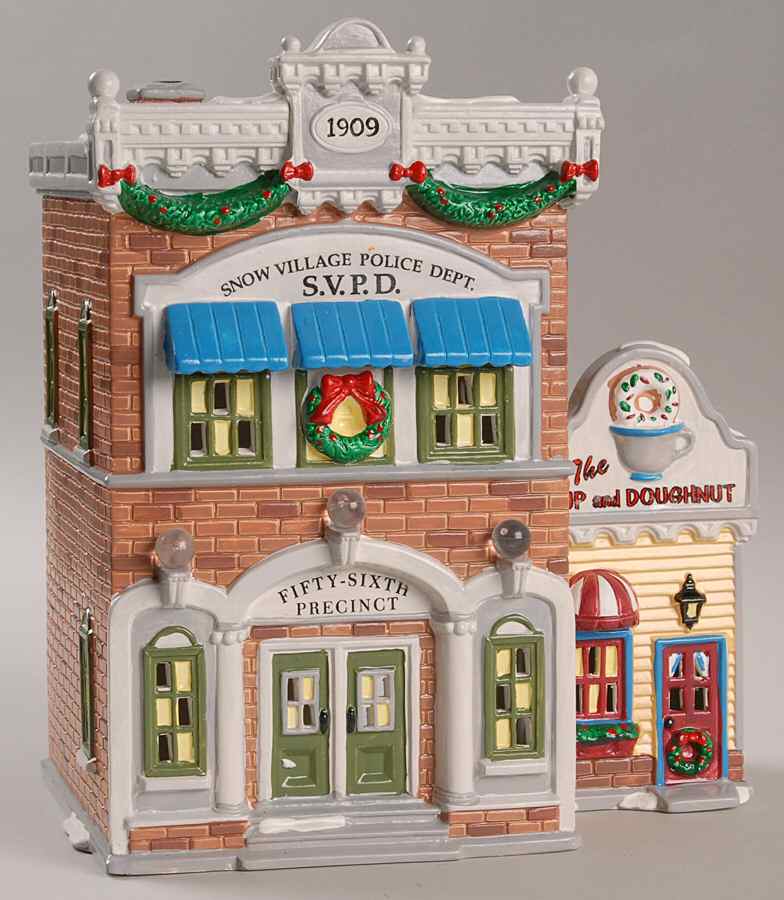 Snow Village Village Police Station - No Box by Department 56-1