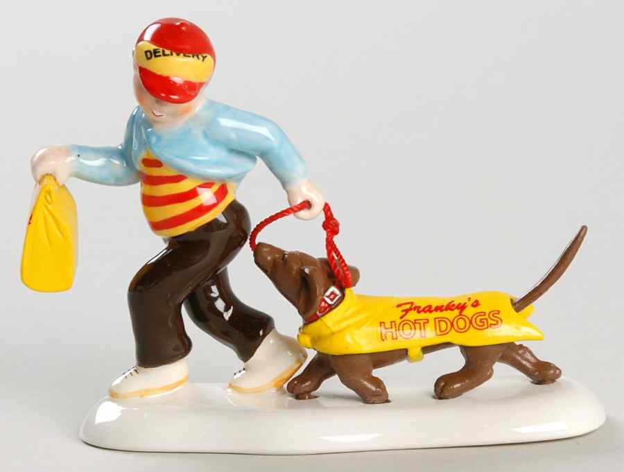 Snow Village Weiner Dogs To Go - Nb770, No Box by Department 56-1