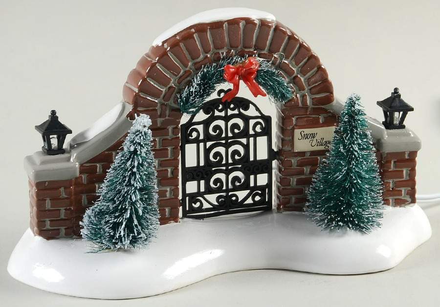 Snow Village Snow Village Gate - With Box Bx1289 by Department 56-1