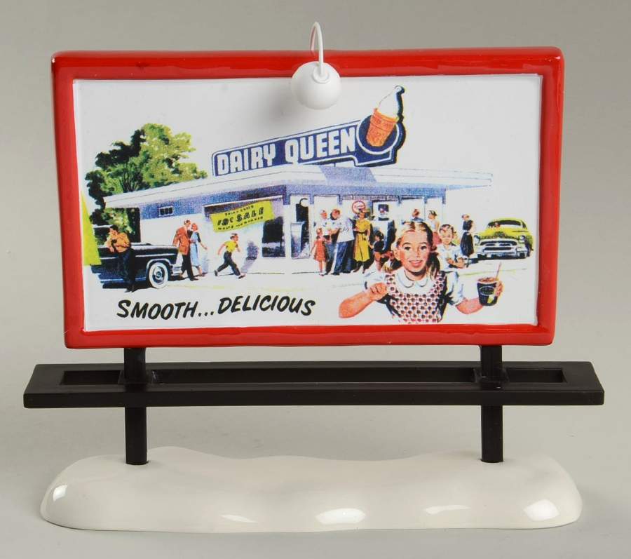 Snow Village Dairy Queen Billboard - No Box Nb1197 by Department 56-1