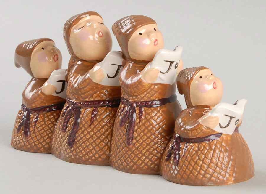Snow Village Monks-A-Caroling - Nb853, No Box by Department 56-1