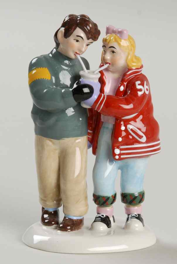 Snow Village One Malt-Two Straws - With Box Bx1046 by Department 56-1