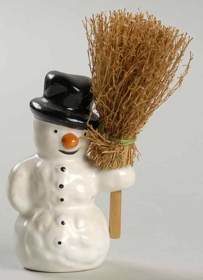 Snow Village Snowman With Broom - Nb852, No Box by Department 56-1