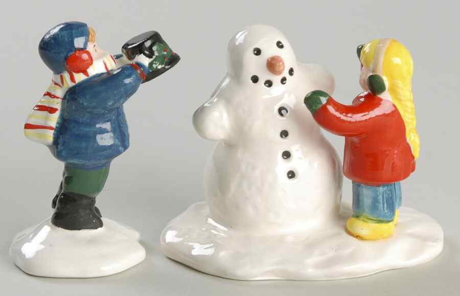 Snow Village Girl With Snowman And Boy-Set Of 2 - No Box by Department 56-1