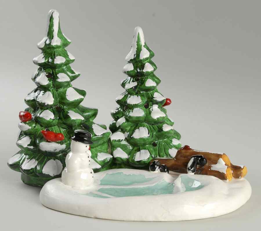 Snow Village Skating Pond-2 Pc Set - Nb704, No Box by Department 56-1
