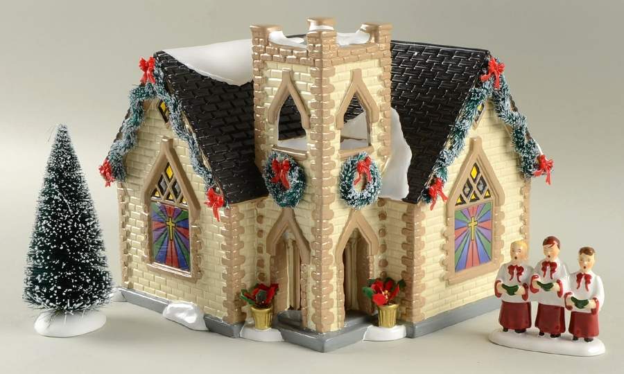 Snow Village Golden Cross Church - With Box Bx1273 by Department 56-1