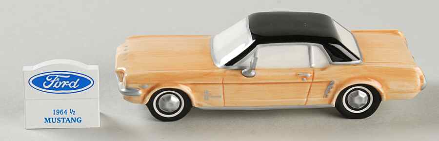 Snow Village 1964 1/2 Ford Mustang-Cream - No Box by Department 56-1