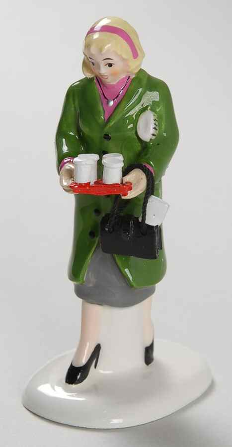 Snow Village Four Cups Of "Joe" To Go - Nb1061, No Box by Department 56-1