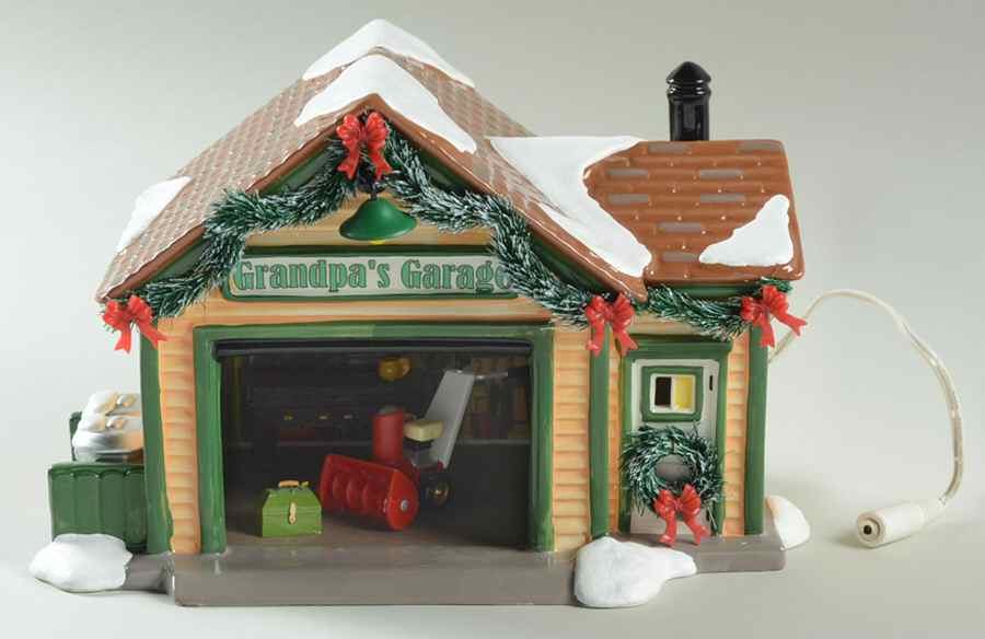 Snow Village Grandpa's Garage - Boxed by Department 56-1