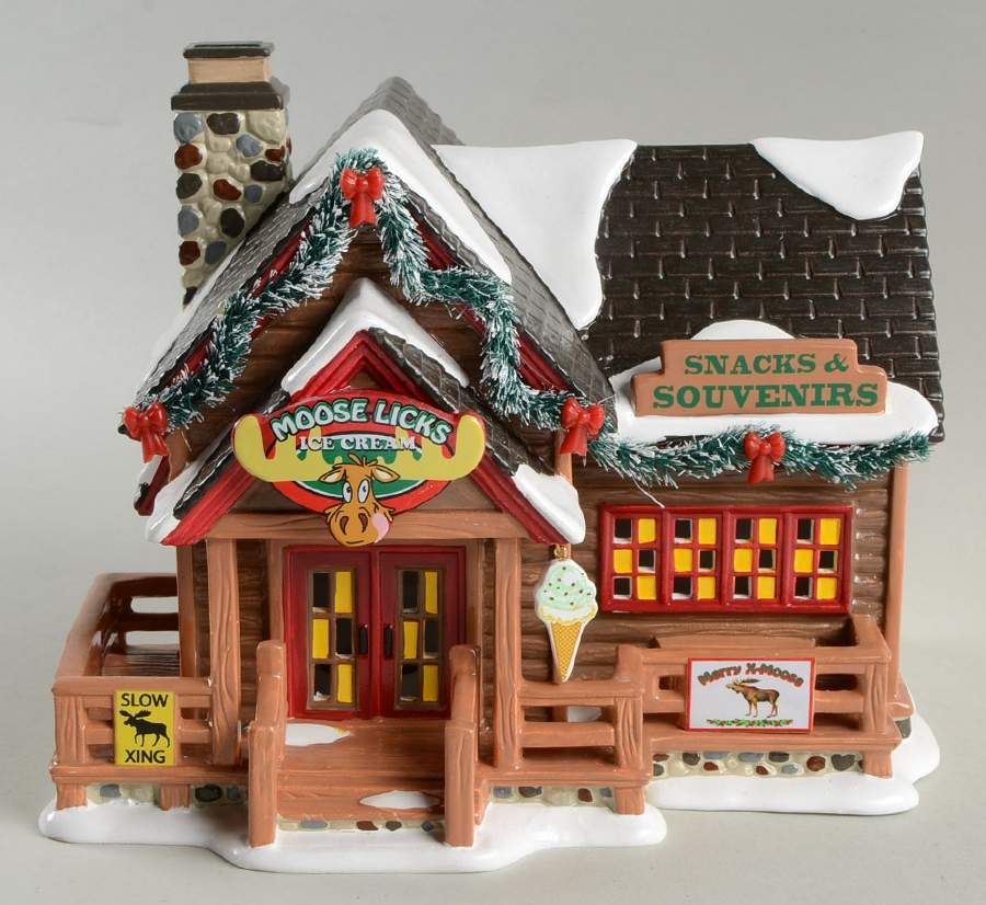Snow Village Moose Licks Snacks - No Box Nb1233 by Department 56-1