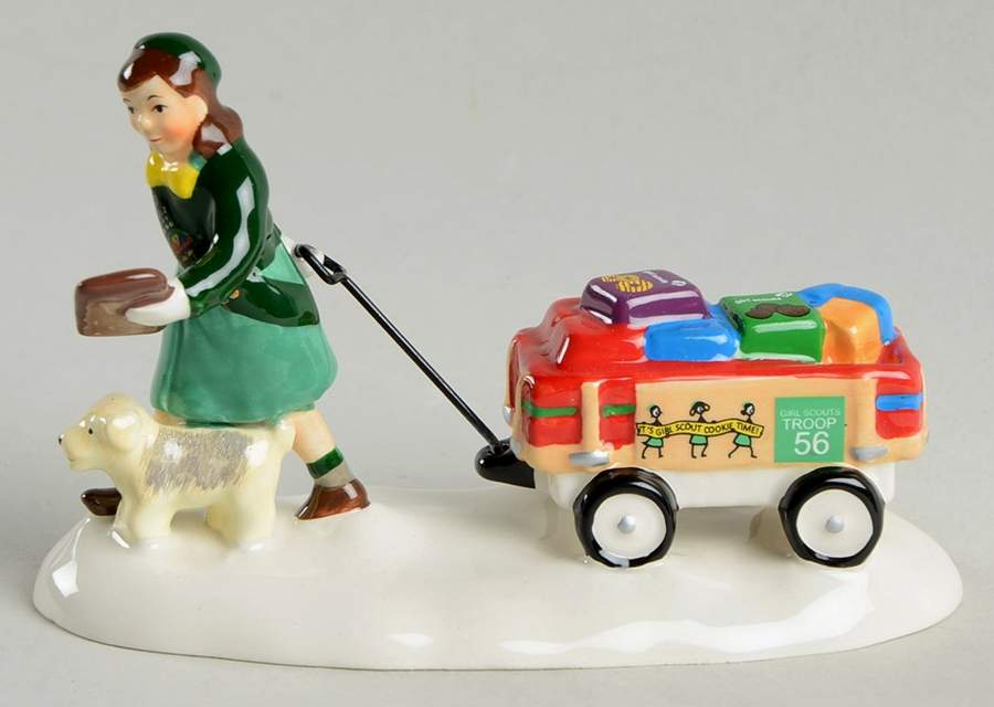 Snow Village Girl Scout Cookie Time - With Box Bx1232 by Department 56-1