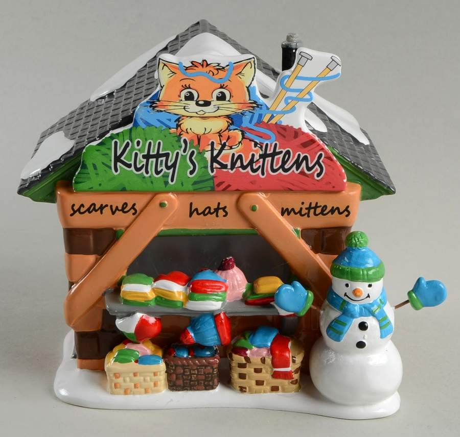 Snow Village Kitty's Kittens - With Box Bx1228 by Department 56-1