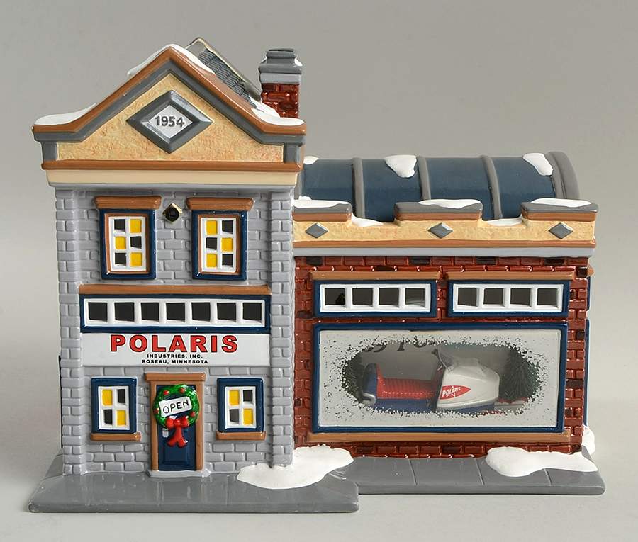 Snow Village Polaris Snowmobile Dealership - Nb813, No Box by Department 56-1