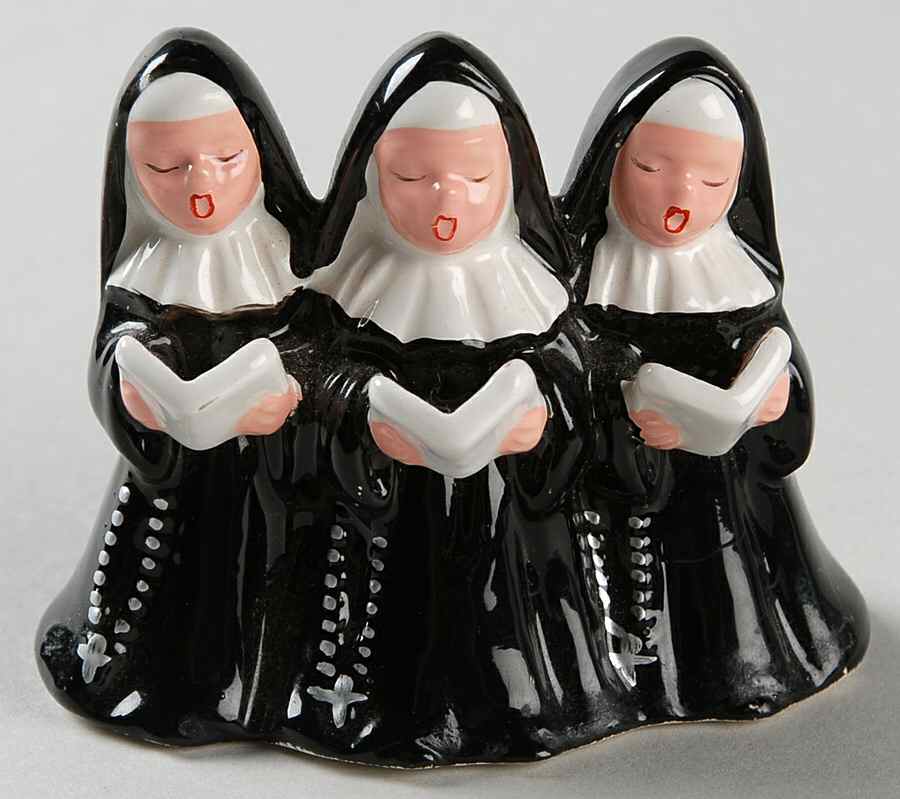 Snow Village 3 Nuns With Songbooks - Nb860, No Box by Department 56-1