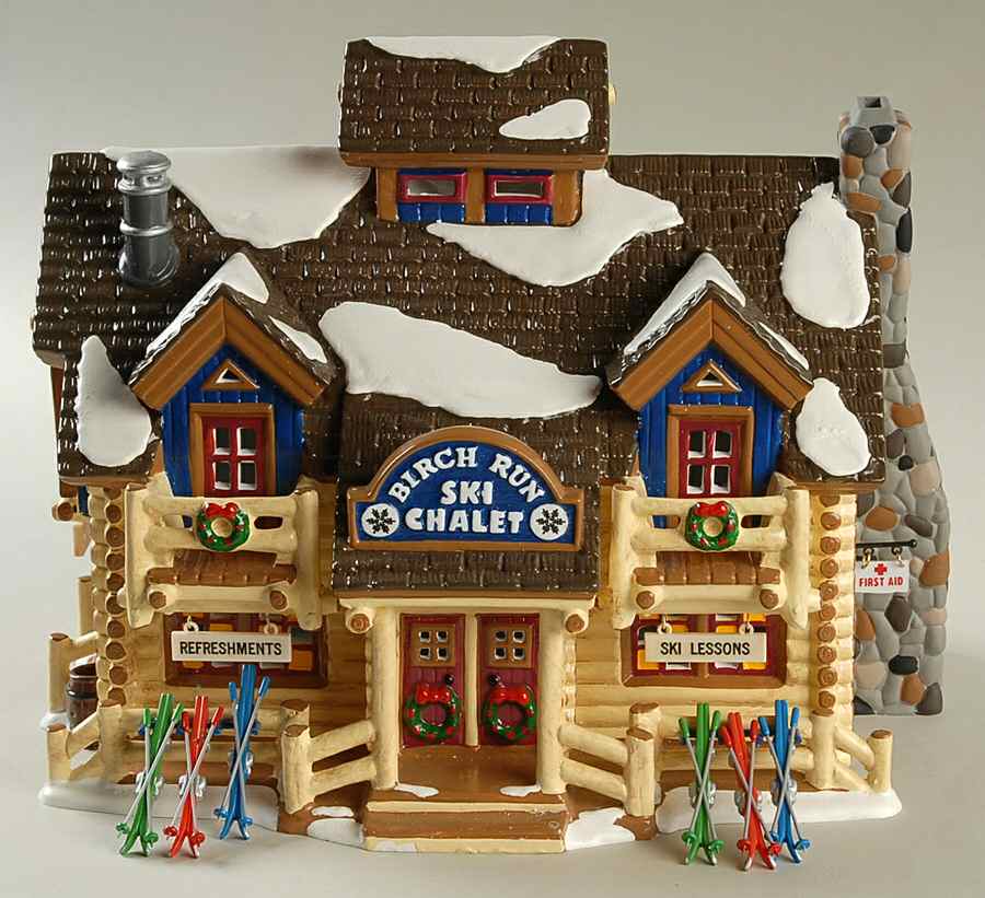 Snow Village Birch Run Ski Chalet - No Box by Department 56-1