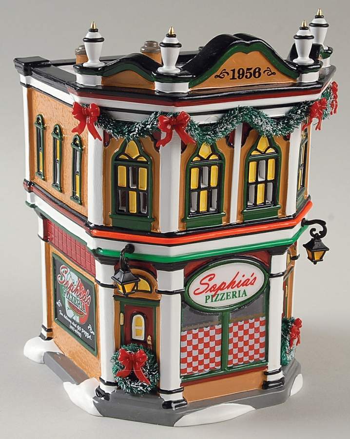 Snow Village Sophia's Pizzeria - With Box by Department 56-1