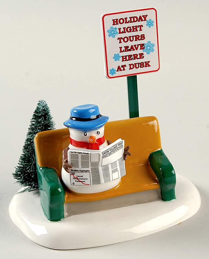 Snow Village Checking The Weather - With Box by Department 56-1
